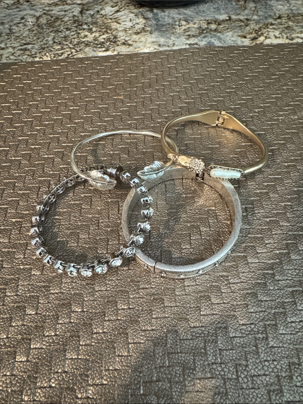 Mixed Metal Women's Bracelet Stack in Silver and Gold Tones
